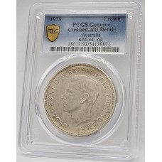 AUSTRALIA 1938 . CROWN . PCGS GENUINE